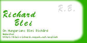richard blei business card